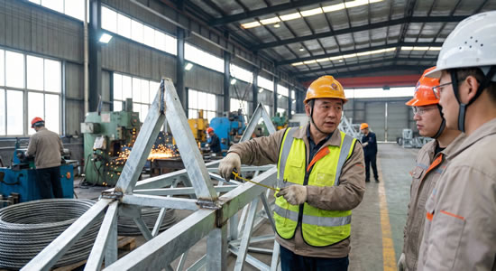 铁塔厂负责人与团队