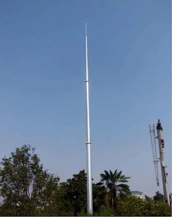 高密四角形圆钢避雷塔公司