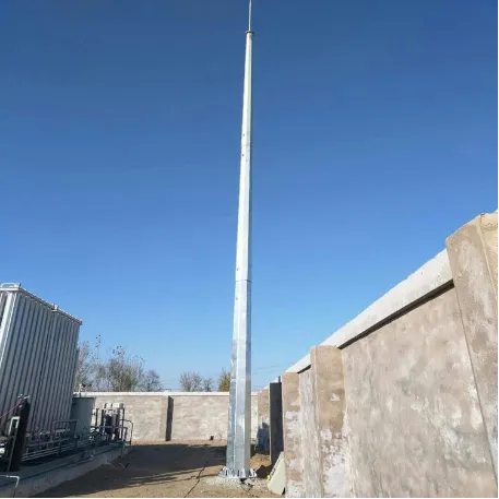 三柱圆钢避雷塔设备安装