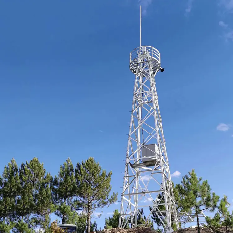 电力线路监控塔_30米规格热镀锌完整安装方案