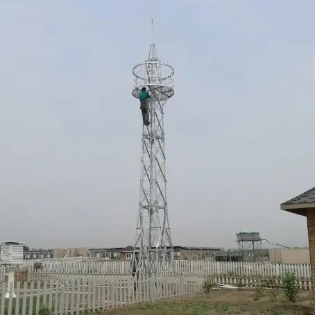 10米单管监控塔_国标规格报价与安装方案
