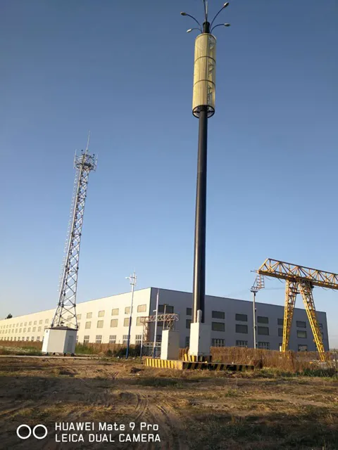 20米五G信号塔安装