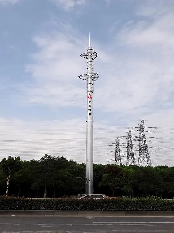 5g单管信号塔图片