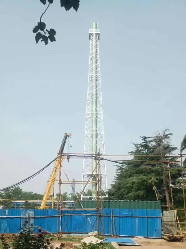 钢烟囱塔架安装