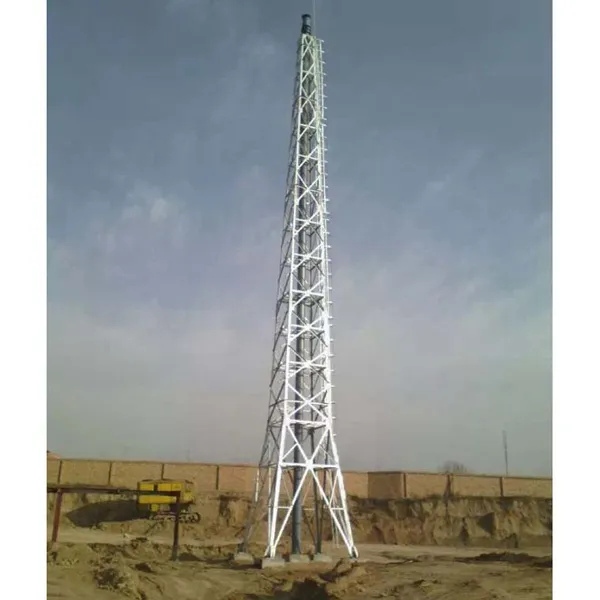 80米烟囱塔安装过程